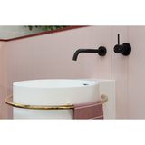 Wall Bath Outlet Phoenix Vivid Slimline Curved 180mm - Matt Black
