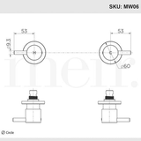 Meir Round Quarter Turn Wall Top Assemblies - Matte Black