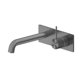 Nero Mecca Wall Basin Mixer Handle Up 185Mm Spout - Gunmetal