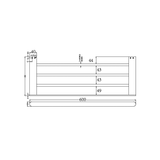 Nero Bianca Towel Rack - Matte Black