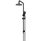 Meir Round Combination Shower Rail 200Mm Rose Single Function Hand Shower - Matte Black