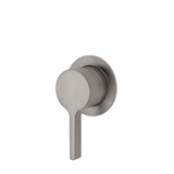 Fienza Sansa Wall Mixer Brush Nickel Small Round Brush Nickel Plate