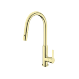 Nero Pearl Pull Out Sink Mixer With Vegie Spray Function - Brushed Gold