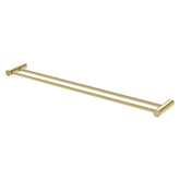 Vivid Slimline Double Phoenix Towel Rail 800mm - Brushed Gold