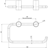 Vivid Slimline Phoenix Toilet Roll Holder - Brushed Gold