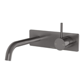 Vivid Slimline Up Basin / Bath Wall Phoenix Mixer Set - Brushed Carbon