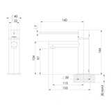 Vivid Slimline Basin Phoenix Mixer With Extended Lever - Chrome