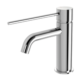 Vivid Slimline Basin Phoenix Mixer Curved Outlet With Extended Lever - Chrome