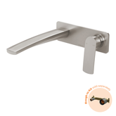 Mekko Switchmix Wall Basin/Bath Phoenix Mixer Set 200mm Fit off Kit - Brushed Nickel