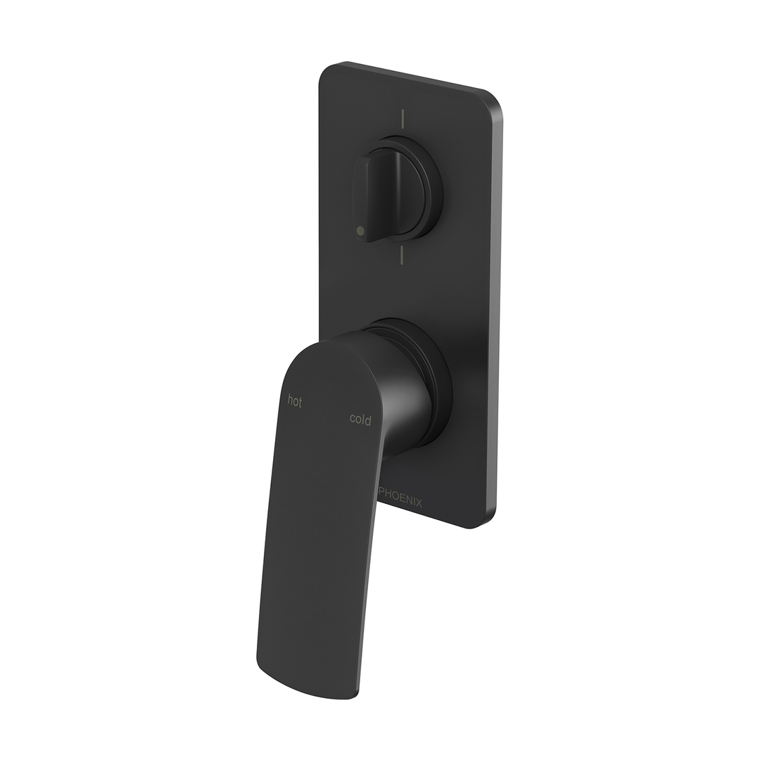 Phoenix Mekko Switchmix Shower/Bath Diverter Mixer Fit Off Kit - Matte Black