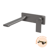 Teel Switchmix Wall Basin / Bath Phoenix Mixer Set 200Mm Fit-Off Kit - Brushed Carbon
