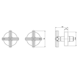 Vivid Slimline Plus Wall Phoenix Top Assemblies - Chrome