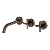 Phoenix Vivid Slimline Plus Wall Basin / Bath Hostess Set 180Mm - Brushed Bronze