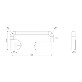Phoenix Designer Swivel Bath Outlet 230Mm Round - Brushed Bronze