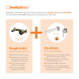 Lexi Mkii Switchmix Wall Bath Phoenix Mixer Set 200Mm Fit-Off Kit - Chrome