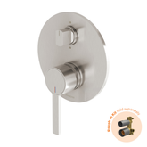 Lexi Mkii Switchmix Shower / Bath Diverter Phoenix Mixer Fit-Off Kit - Brushed Nickel