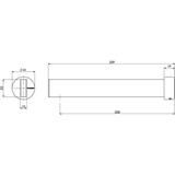 Phoenix Lexi Mkii Bath Outlet 200mm Matte Black 123-7620-10