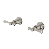 Cromford Wall Phoenix Top Assemblies 15Mm Extended Spindles - Brushed Nickel