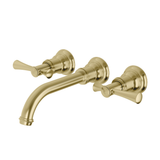 Cromford Cromford Wall Basin / Bath Phoenix Tap Set - Brushed Gold