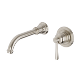 Cromford Switchmix Wall Basin / Bath Phoenix Mixer Set - Brushed Nickel