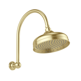 Cromford Cromford Hi Rise Shower Arm & Rose Phoenix 210mm - Brushed Gold