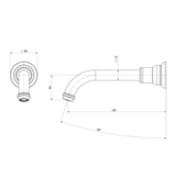 Cromford Cromford Wall Basin / Bath Phoenix Outlet 200mm - Chrome
