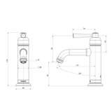 Phoenix Cromford Basin Mixer - Brushed Bronze