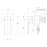 Phoenix Gloss Mkii Shower / Wall Mixer - Matte Black
