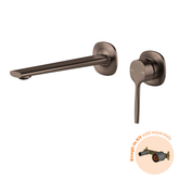 Phoenix Vask Switchmix Wall Basin / Bath Mixer Set 200Mm Fit-Off Kit - Brushed Bronze