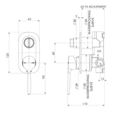 Phoenix Vask Switchmix Shower / Bath Diverter Mixer - Chrome