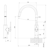 Phoenix Vask Sink Mixer 190Mm - Chrome