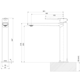 Vask Vessel Phoenix Mixer - Chrome