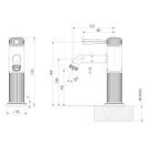 Wiltern Wiltern Basin Phoenix Mixer - Brushed Carbon