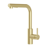 Pull Out Phoenix Vivid MKII Sink Mixer 230mm L-Shaped - Brushed Gold