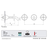 Ivy Phoenix Bath Set Chrome 610Chr: Ex-Display
