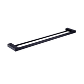 Nero Celia 800Mm Double Towel Rail - Matte Black
