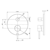 Shower/Bath Diverter Phoenix Pina Mixer - Brushed Nickel