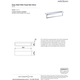 Arcisan Eneo Shelf With Streamline Towel Rail 40cm - Matt Black
