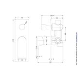 Bianca Shower Nero Mixer With Diverter - Brushed Gold