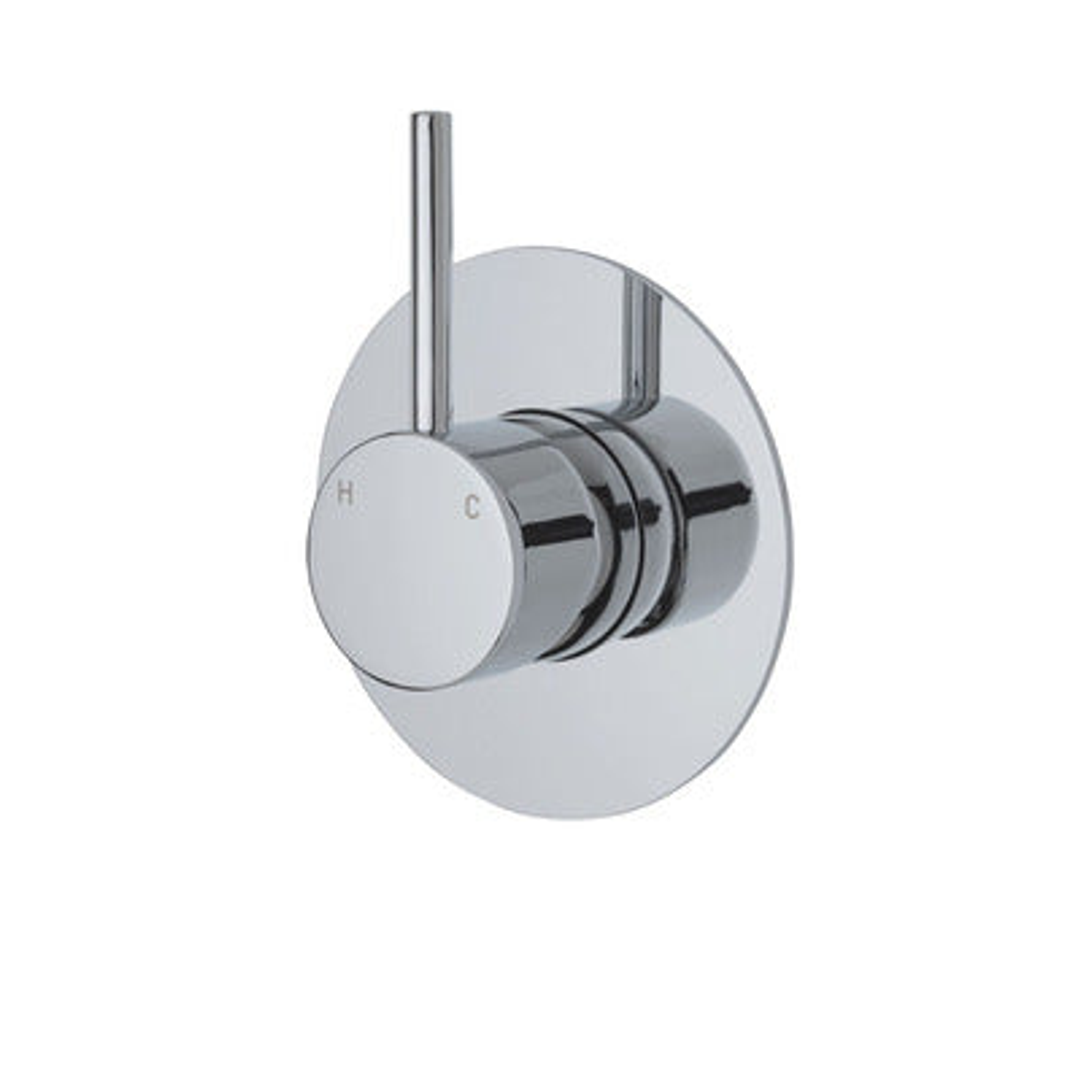 Fienza Kaya Up Wall Mixer With Large Round Plate - Chrome