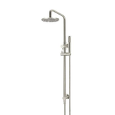 Meir Round Combination Shower Rail 200Mm Rose Single Function Hand Shower - Brushed Nickel