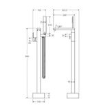 Jet Floor Standing Fienza Mixer & Shower Chrome