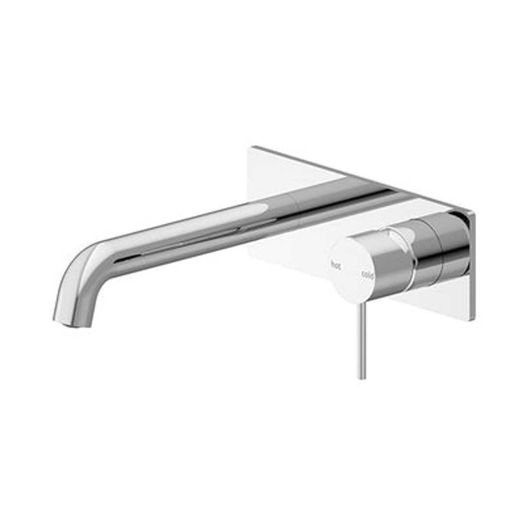 Nero Mecca Wall Basin Mixer 185mm Spout - Chrome