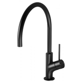 Vivid Slimline Oval Sink Phoenix Mixer 220mm Gooseneck- Matte Black