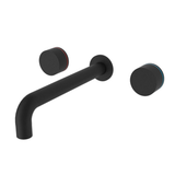Nero Kara 3 Piece Wall Basin Set 217Mm - Matte Black