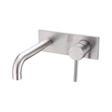 Dolce Wall Basin Nero Mixer (Stylish Spout) Shower - Brushed Nickel