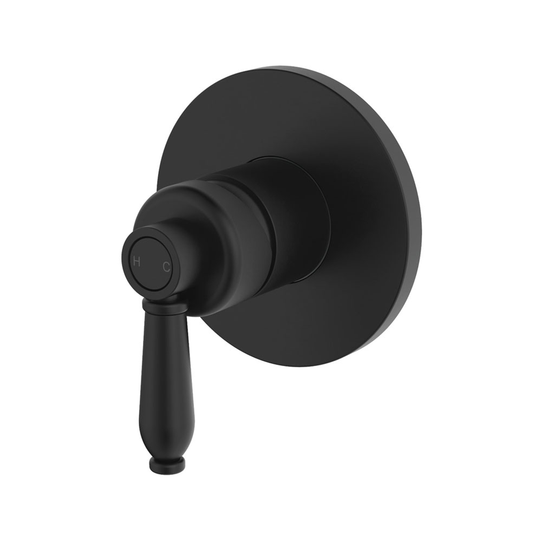 Eleanor Wall Fienza Mixer Plate: Matt Black(P#:202101Bplate)