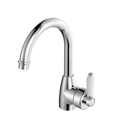 Eleanor Gooseneck Basin Fienza Mixer - Chrome/White