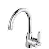 Eleanor Gooseneck Basin Fienza Mixer - Chrome/White