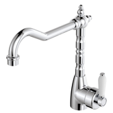 Eleanor Shepherds Crook Kitchen Sink Fienza Mixer - Chrome/Ceramic
